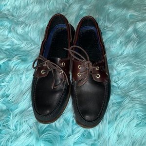 Men’s Sperry Loafers, Black & Brown, Size 9W